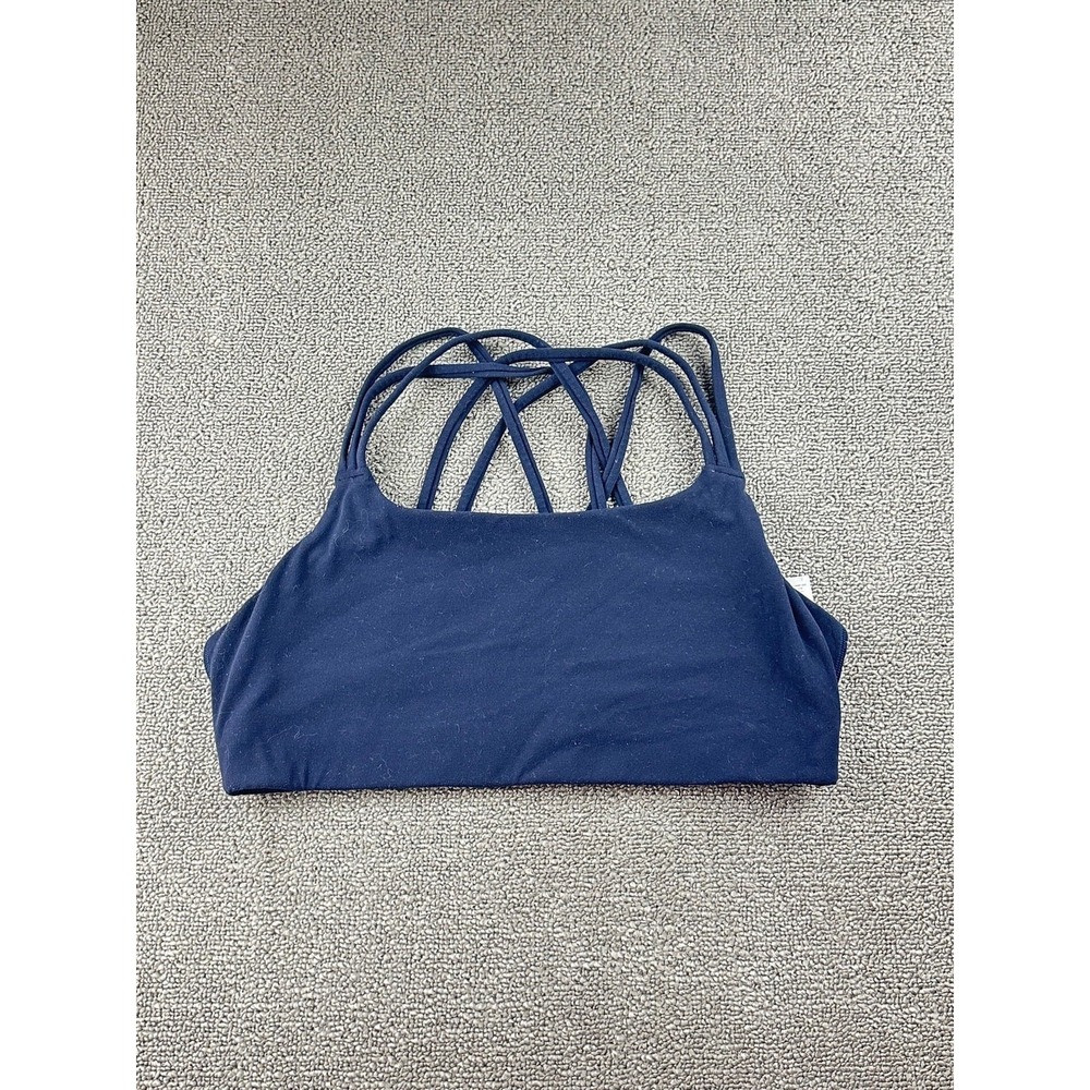 Athleta Sports Bra Women S Blue Hyper Focused Bra A-C Medium Impact Yoga Sporty